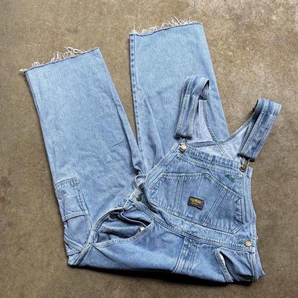 Vintage 90s osh kosh classic blue denim overalls Mens Size Medium